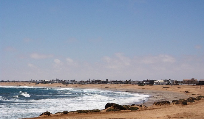 Scenic Henties Bay coastline with Atlantic Ocean views