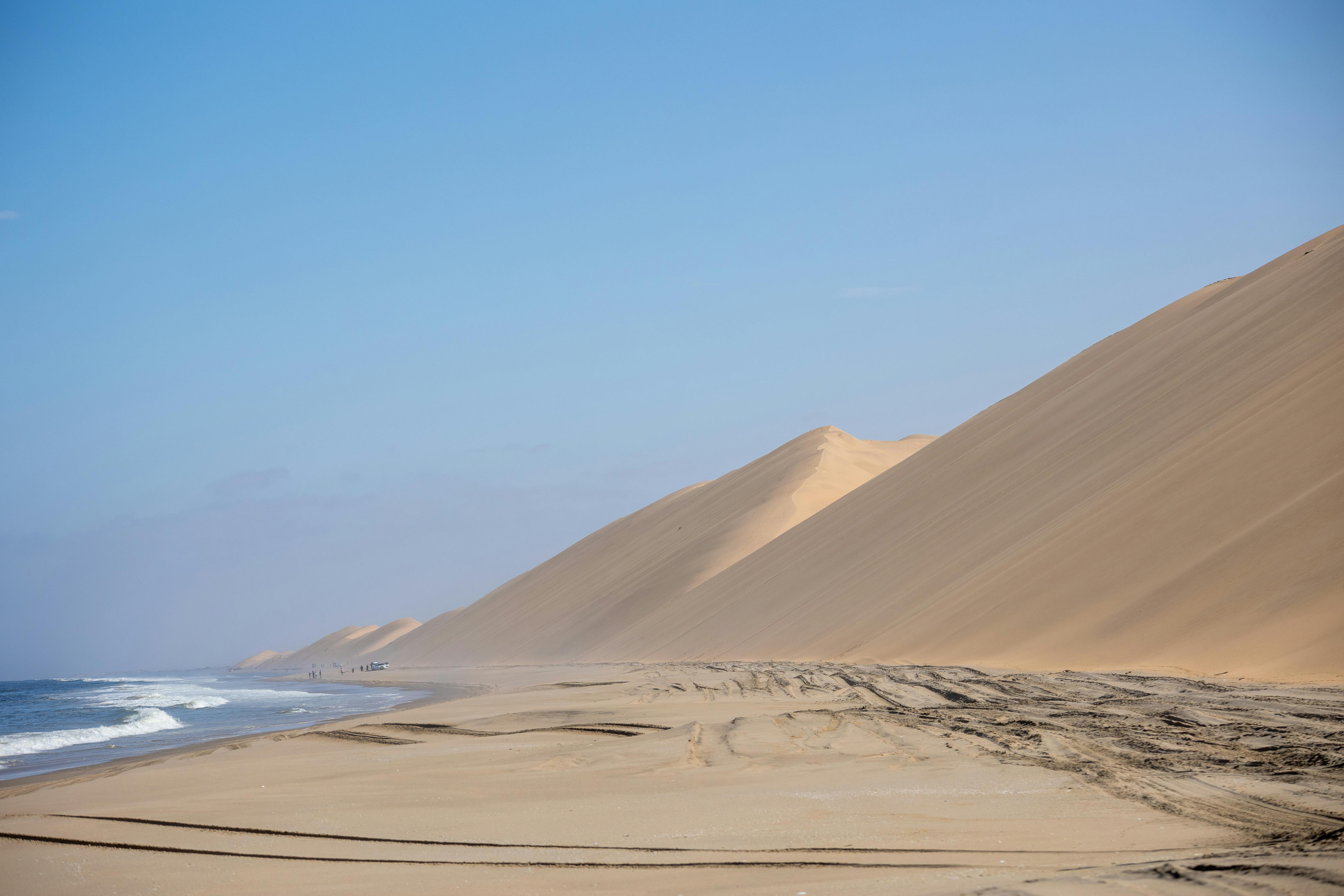 Beautiful sand dunes along the Atlantic coast in Namibia