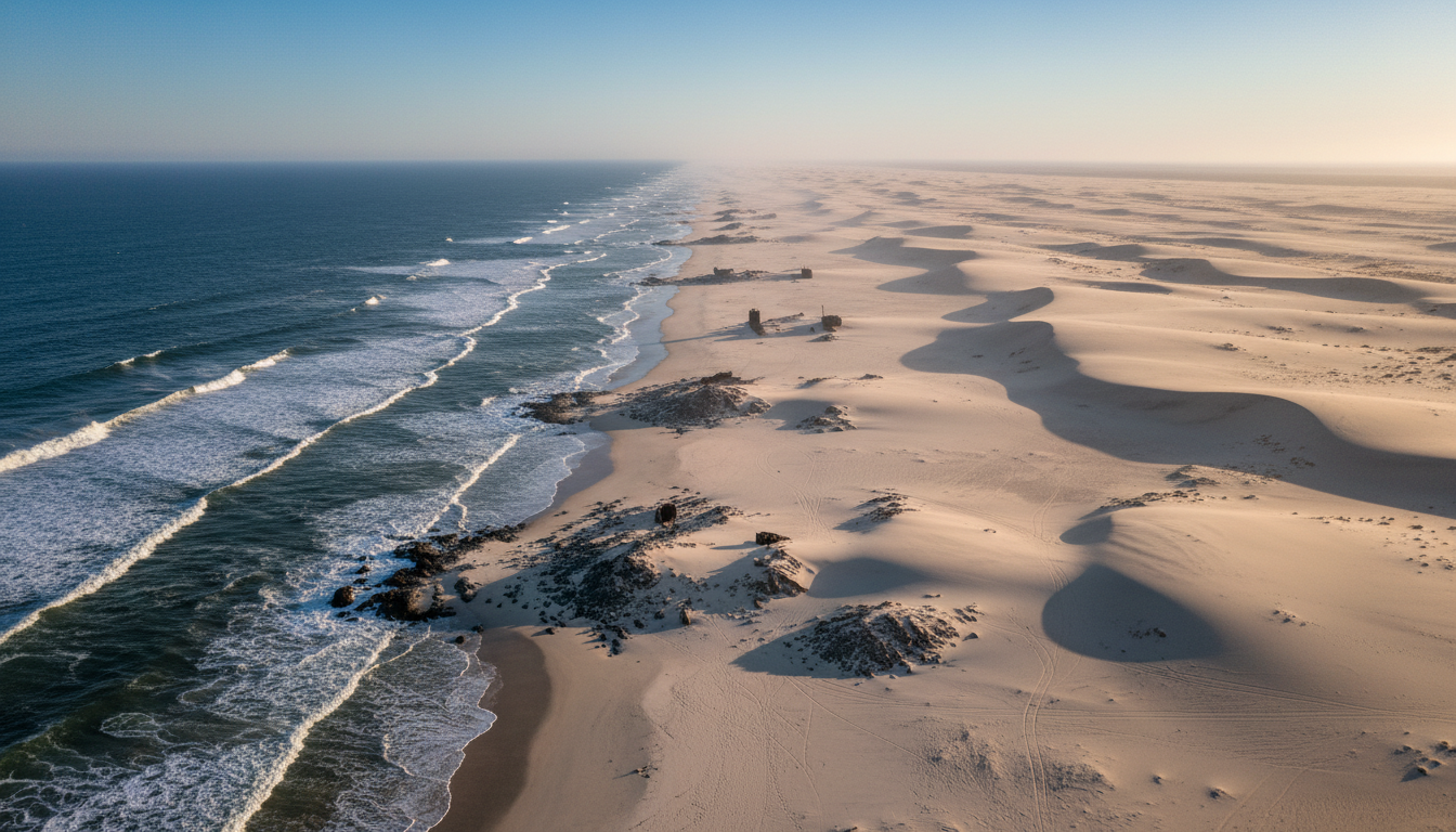 Over looking the Skeleton Coast from above